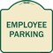 Signmission Designer Series Sign-Employee Parking, Tan & Green Heavy-Gauge Aluminum, 18" x 18", TG-1818-9978 A-DES-TG-1818-9978 - alternate 1